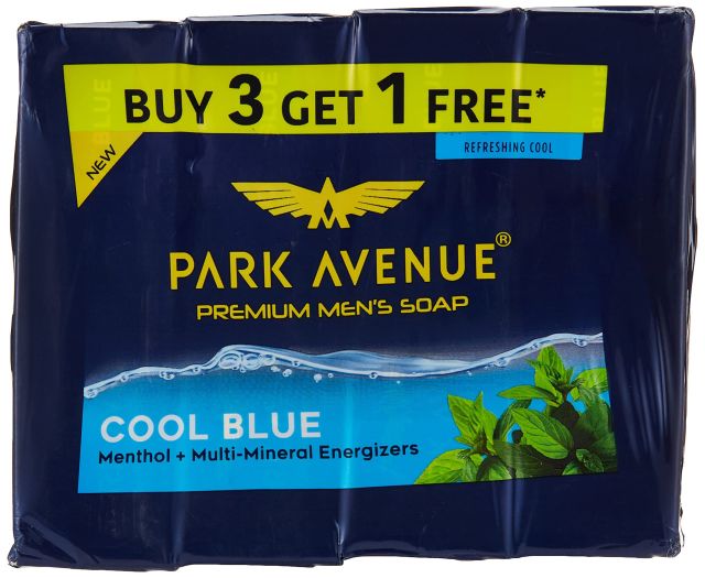 Park Avenue Premium Men's Soap Buy 3 ( Cool Blue) Get 1 Free 500g